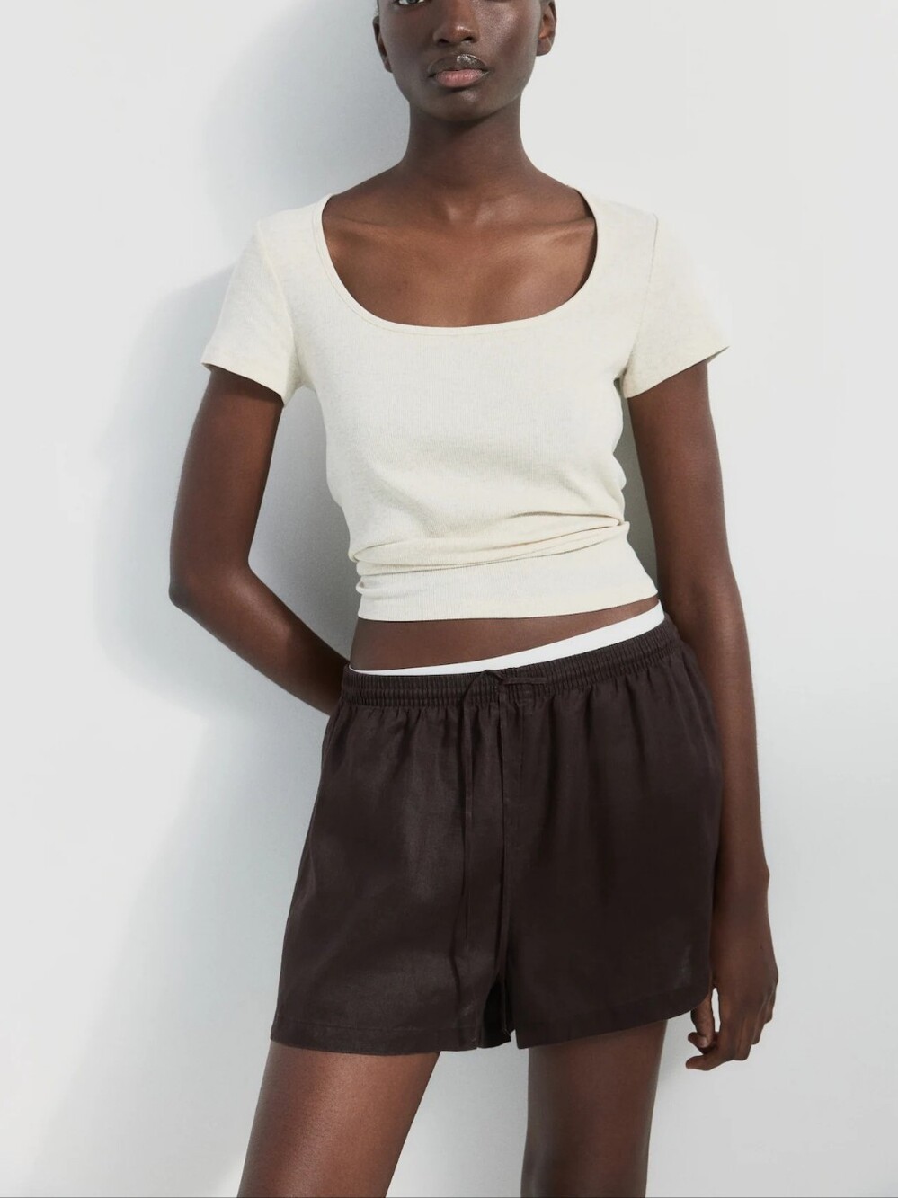 NWT H&M Square Neck Ribbed T Shirts